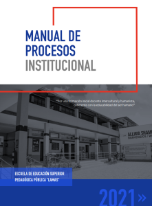 MANUAL DE PROCESOS INSTITUCIONALES